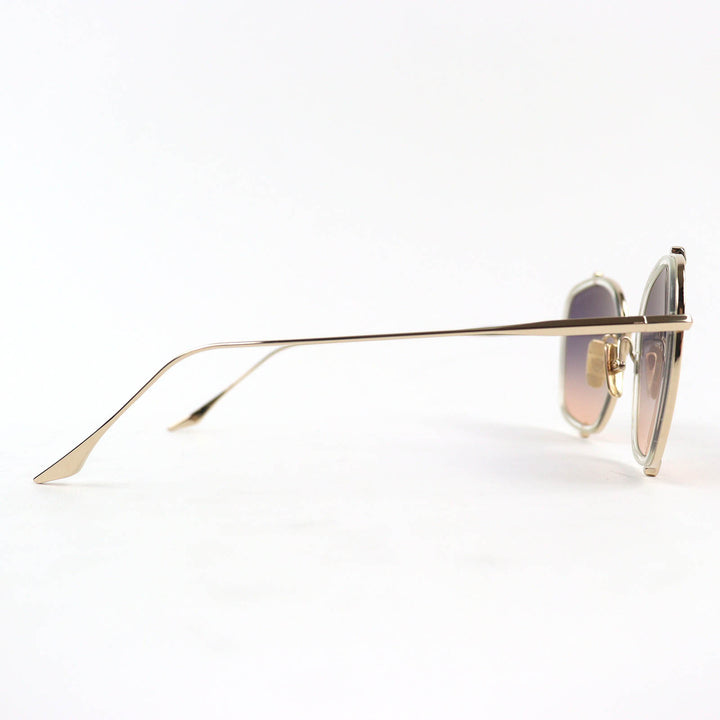 極美品△DITA ディータ DTS442 TALON THREE アイウェア サングラス ゴールド クリア 55□22 145 デモレンズ 日本製 メンズ 定価92400円