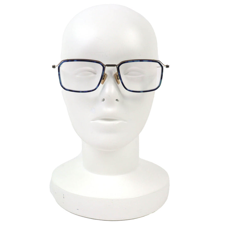 極美品△DITA ディータ DTX423 SCHEMA-FIVE メガネ 眼鏡 アイウェア クリアブルー（マーブル) ゴールド 53□18 145 日本製 定価103400円