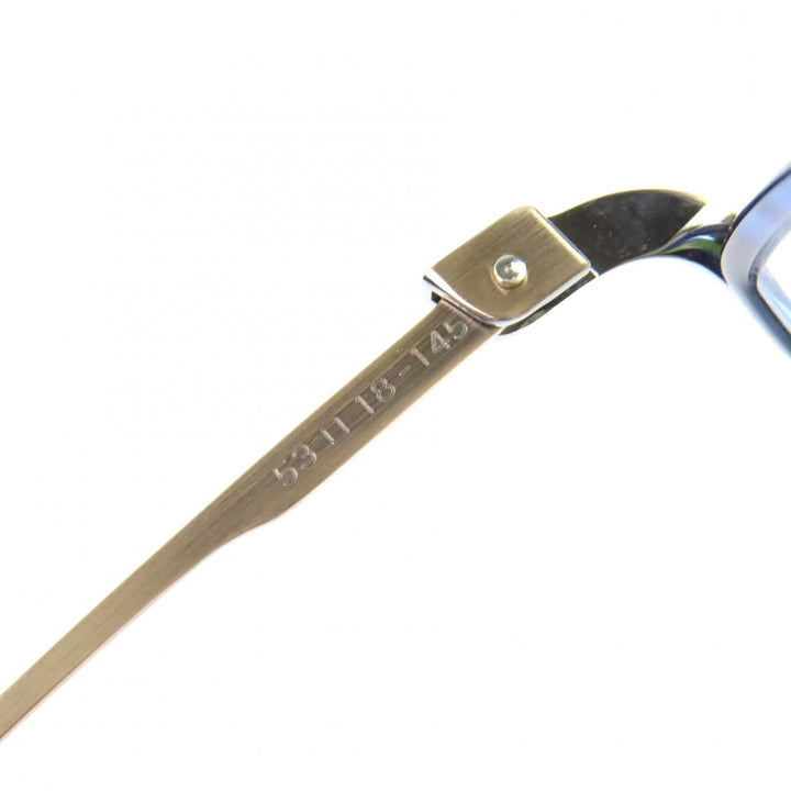 極美品△DITA ディータ DTX423 SCHEMA-FIVE メガネ 眼鏡 アイウェア クリアブルー（マーブル) ゴールド 53□18 145 日本製 定価103400円