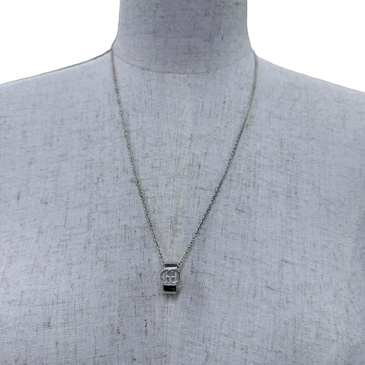 美品☆GUCCI グッチ 818927 インターロッキングG ペンダント ネックレス AG925 現行品 シルバー 伊製 重量11.0g 定価73700円 箱・保袋付