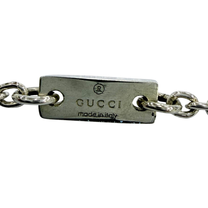 美品☆GUCCI グッチ 818927 インターロッキングG ペンダント ネックレス AG925 現行品 シルバー 伊製 重量11.0g 定価73700円 箱・保袋付