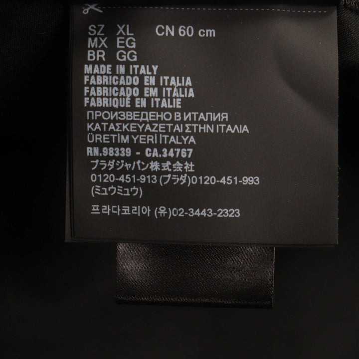 未使用品▼PRADA プラダ 2HC137 トライアングルロゴ 三角プレート ブルーデニム 帽子 バケットハット インディゴ XL 伊製 正規品 メンズ