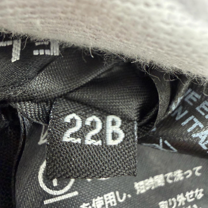 美品☆CHANEL シャネル 22B AA8560 コットン ウール ココマーク ツイード ハット ブラック ゴールド金具 M イタリア製 正規品 レディース