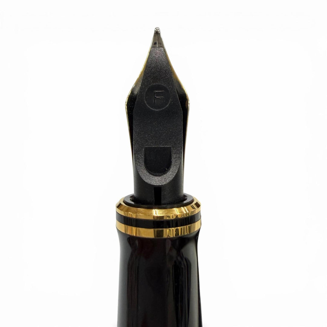 美品▼PARKER パーカー デュオフォールド センテニアル ペン先18K Fニブ 万年筆 シルバー ゴールド ブラック メンズ