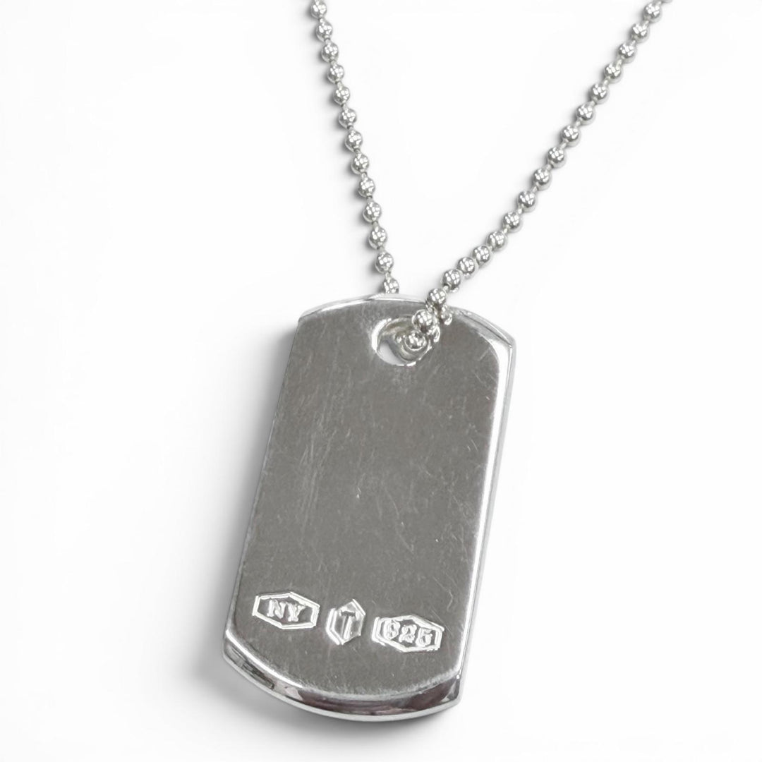 極美品▼TIFFANY&amp;Co. ティファニー メイカーズ IDタグペンダント AG925 現行品 ネックレス シルバー 総重量24.0g 定価118800円 箱・袋付