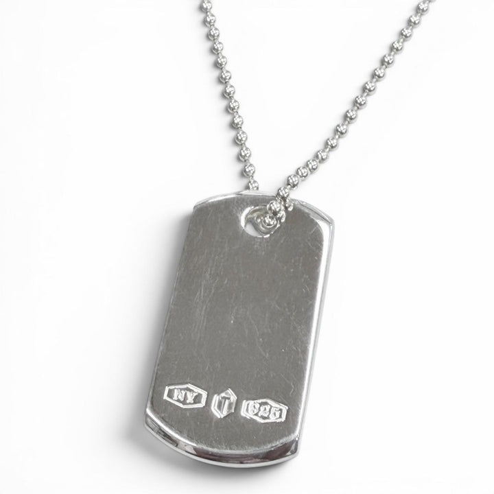 極美品▼TIFFANY&amp;Co. ティファニー メイカーズ IDタグペンダント AG925 現行品 ネックレス シルバー 総重量24.0g 定価118800円 箱・袋付