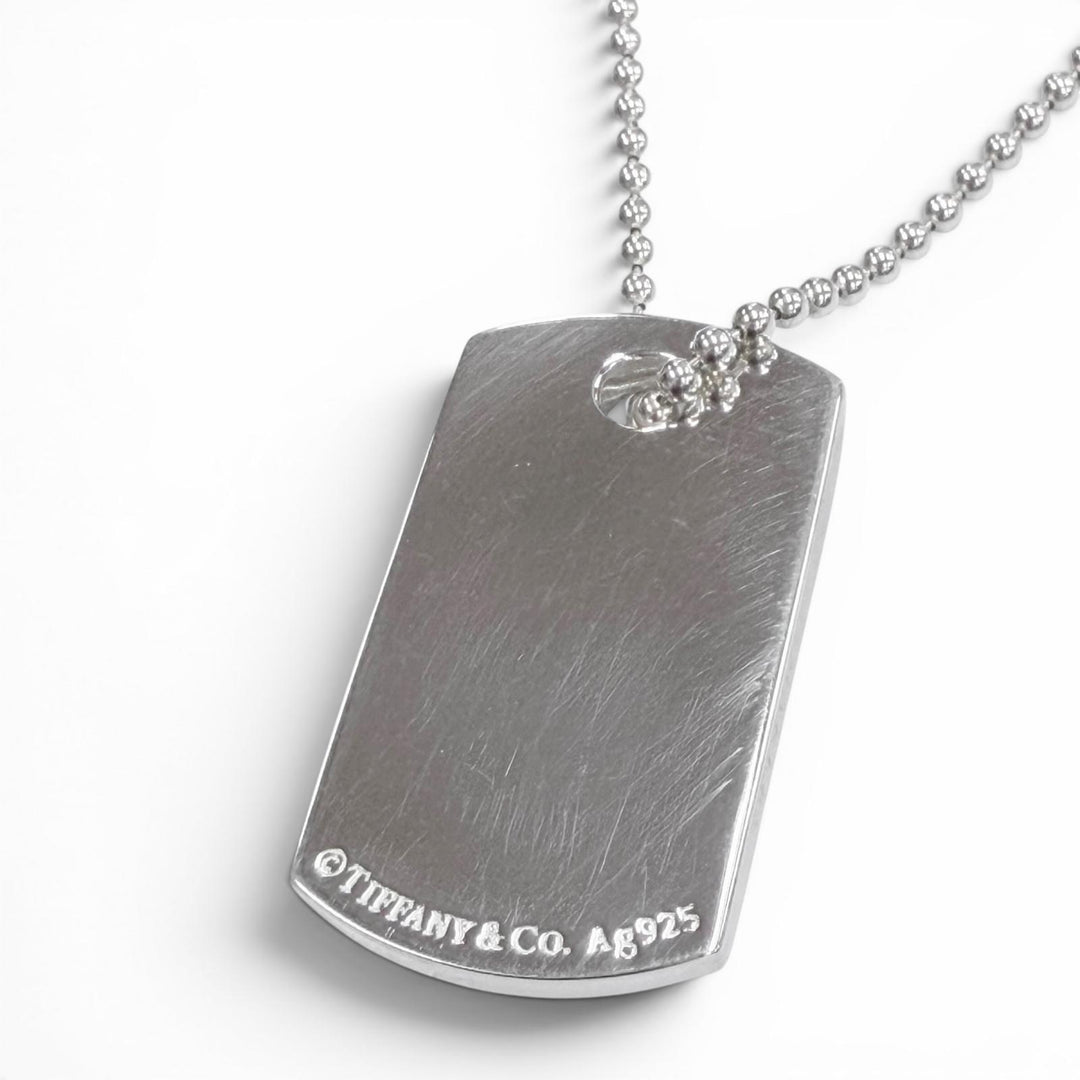 極美品▼TIFFANY&amp;Co. ティファニー メイカーズ IDタグペンダント AG925 現行品 ネックレス シルバー 総重量24.0g 定価118800円 箱・袋付