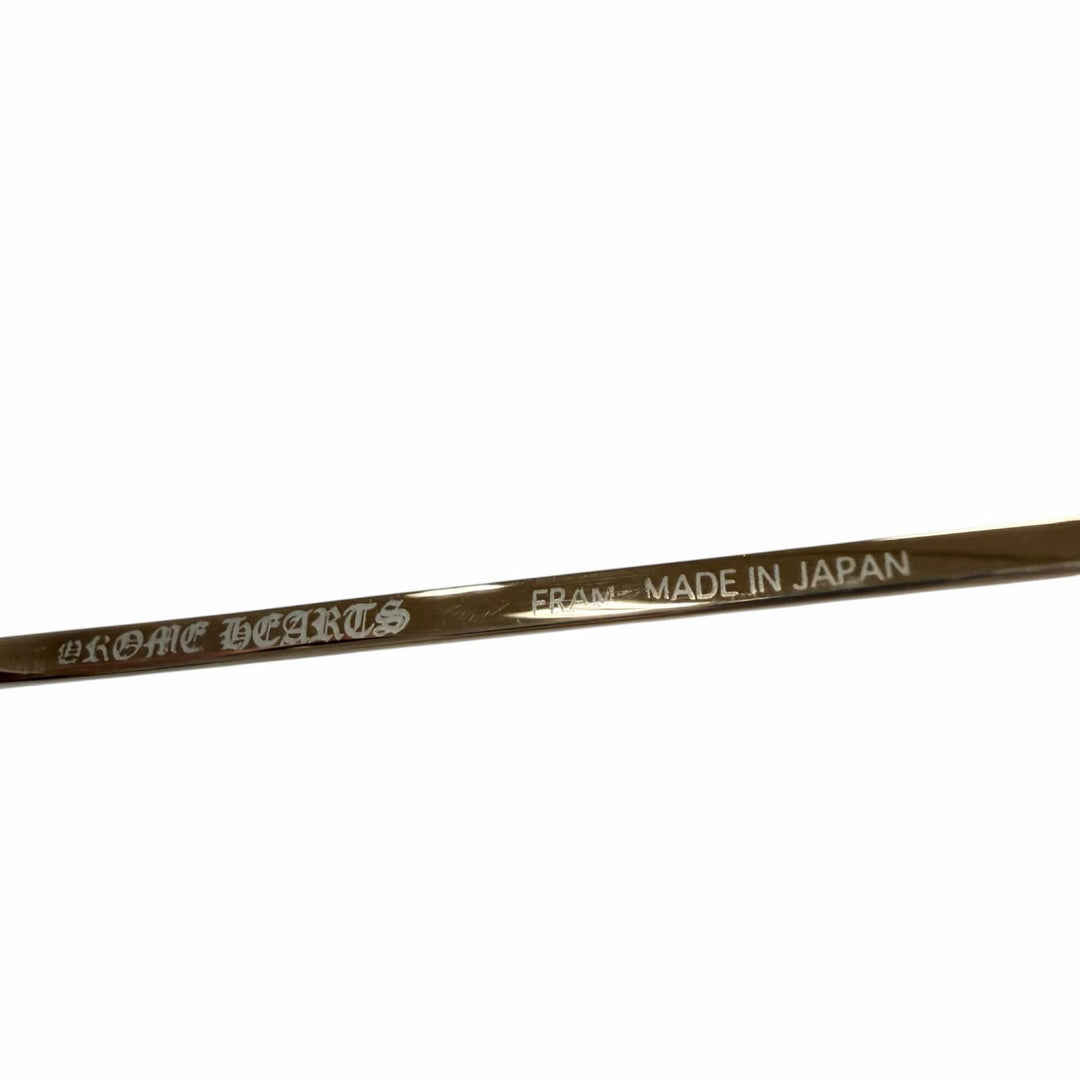美品▼CHROME HEARTS クロムハーツ OVARYEASY 925 フローラルテンプル ラウンド グラデーションレンズ サングラス 白 総重量28.93g