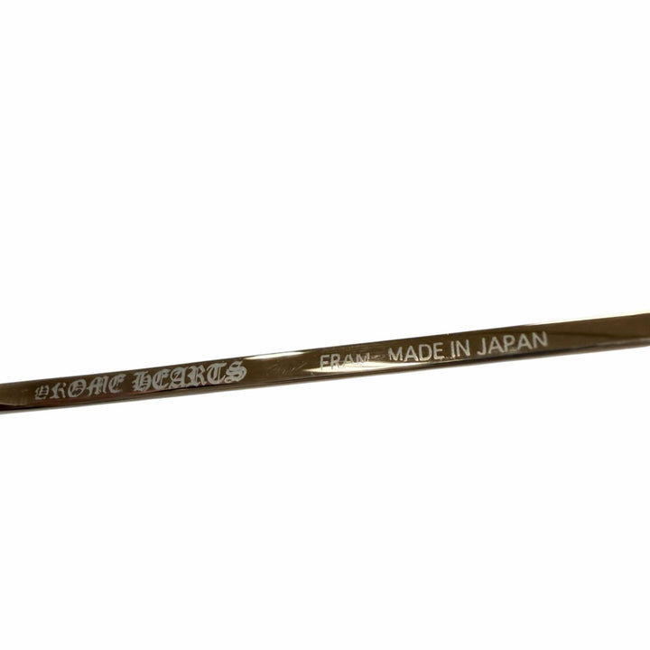 美品▼CHROME HEARTS クロムハーツ OVARYEASY 925 フローラルテンプル ラウンド グラデーションレンズ サングラス 白 総重量28.93g