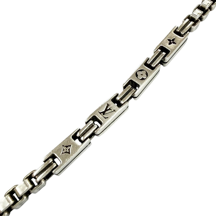 美品▼LOUIS VUITTON ルイヴィトン 2025年製 M02027 ネックレス LV テーラー AG925 チェーン シルバー 重量57.6g メンズ 箱・保存袋付き
