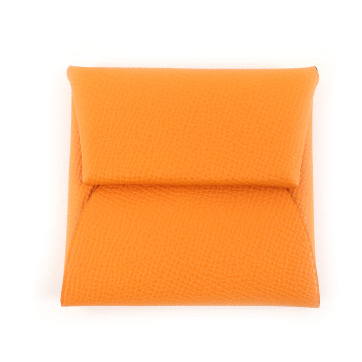 未使用品★HERMES エルメス バスティア オレンジ ヴォーエプソン レザー コインケース 小銭入れ B刻印 箱付 フランス製 レディース