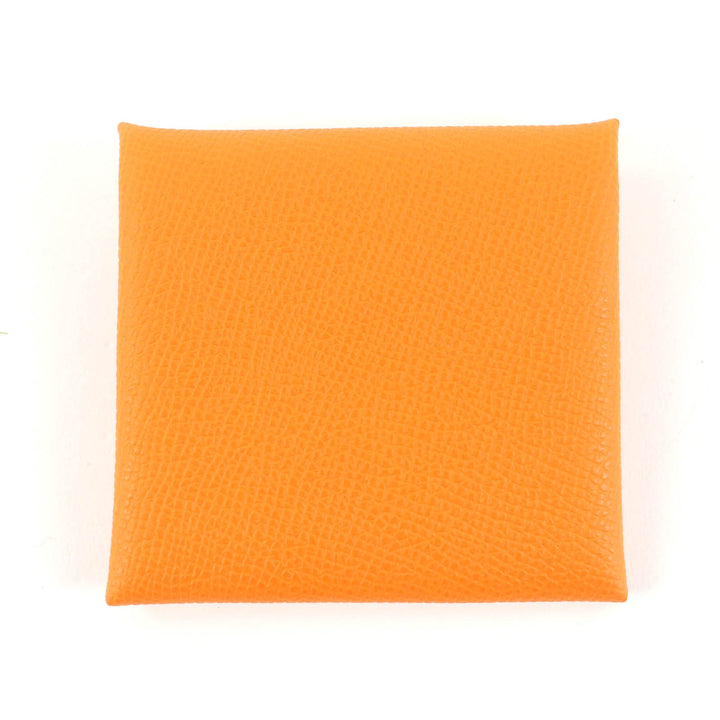 未使用品★HERMES エルメス バスティア オレンジ ヴォーエプソン レザー コインケース 小銭入れ B刻印 箱付 フランス製 レディース
