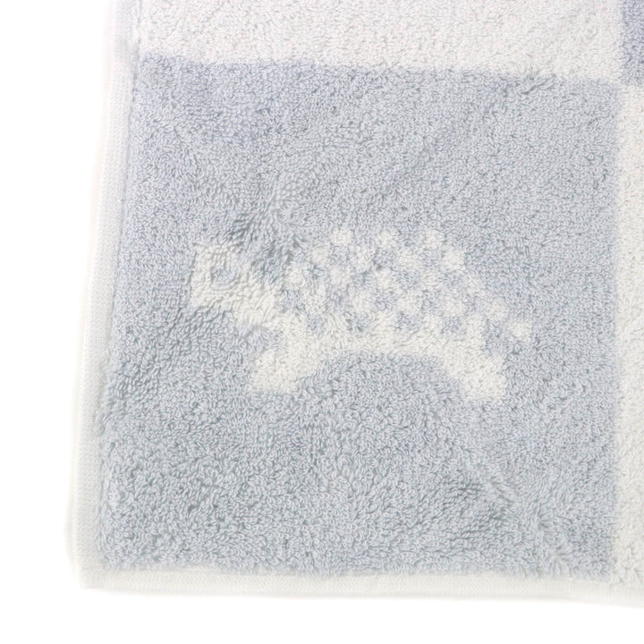 未使用品★HERMES エルメス CARRE ANIMAUX PIXEL コットン100％ ブルー アニマル柄 2個セット ベビータオル ハンドタオル 箱付 仏製