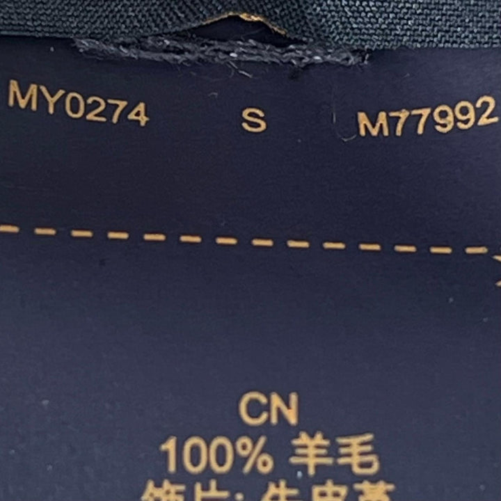 極美品▲LOUIS VUITTON ルイヴィトン 2024年製 M77992 ウール100% ネオ プティダミエ 手袋 グローブ ブラック S 箱付 伊製 正規品 メンズ