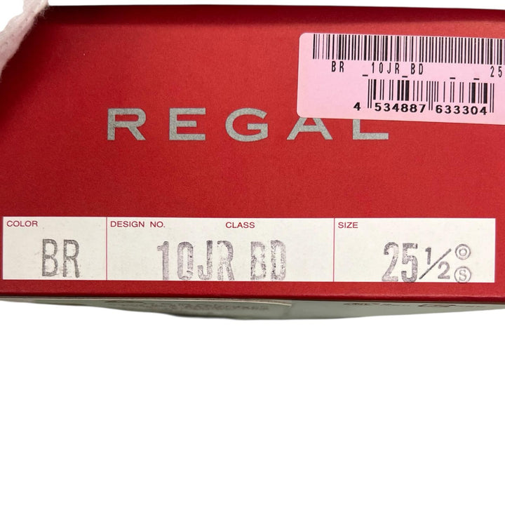 未使用品▲REGAL リーガル 10JRBD ストレートチップ レザーシューズ ビジネスシューズ ブラウン 25.5 箱付き 日本製 メンズ