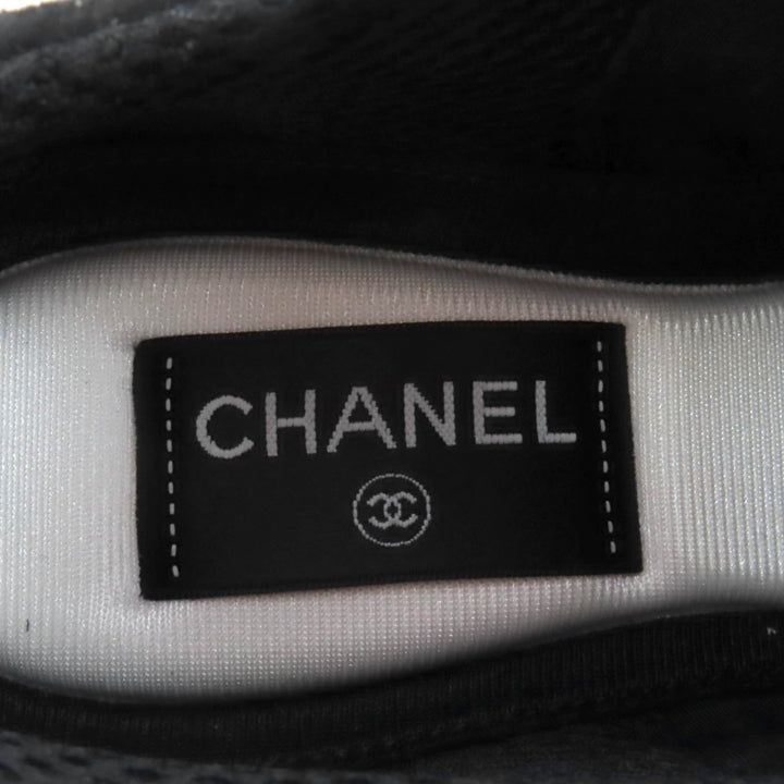 未使用品◇CHANEL シャネル G46609 ココマーク レザー ローカットスニーカー ブラック ホワイト 37 箱・保存袋付 イタリア製 レディース
