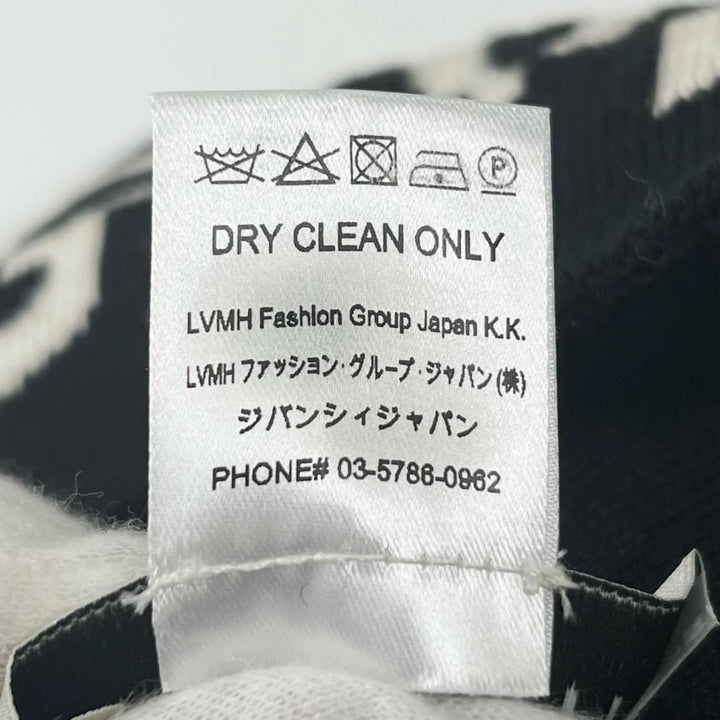 未使用品▲GIVENCHY ジバンシィ ウール100％ ロゴデザイン ニットキャップ ビーニー 帽子 ブラック ホワイト イタリア製 正規品 メンズ