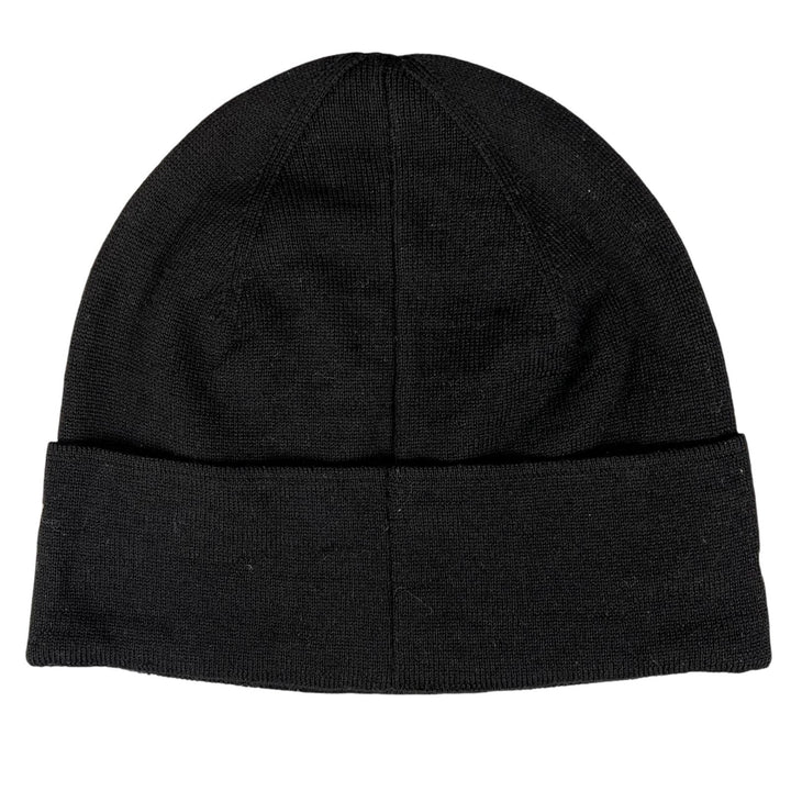 未使用品▲GIVENCHY ジバンシィ ウール100％ ロゴデザイン ニットキャップ ビーニー 帽子 ブラック ホワイト イタリア製 正規品 メンズ