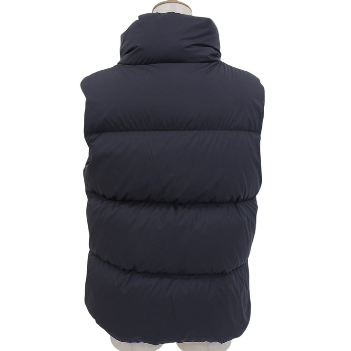 美品▲CAPE HORN ケープホーン anachena アナチェナ ダブルジップ スタンドカラー ダウンベスト ダークネイビー 42 正規品 レディース