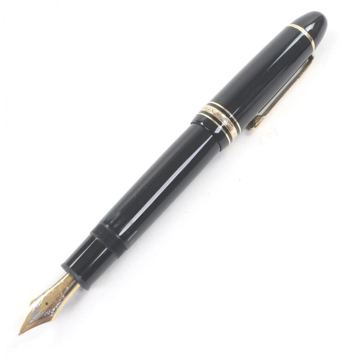 良品□MONTBLANC モンブラン マイスターシュテュック 149 ペン先18K Mニブ キャップ式 万年筆 ブラック ドイツ製 メンズ 筆記確認済