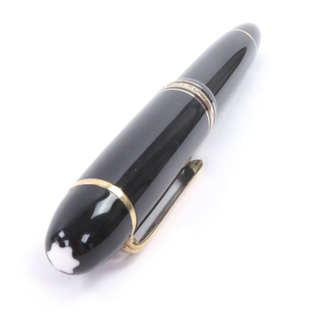 良品□MONTBLANC モンブラン マイスターシュテュック 149 ペン先18K Mニブ キャップ式 万年筆 ブラック ドイツ製 メンズ 筆記確認済