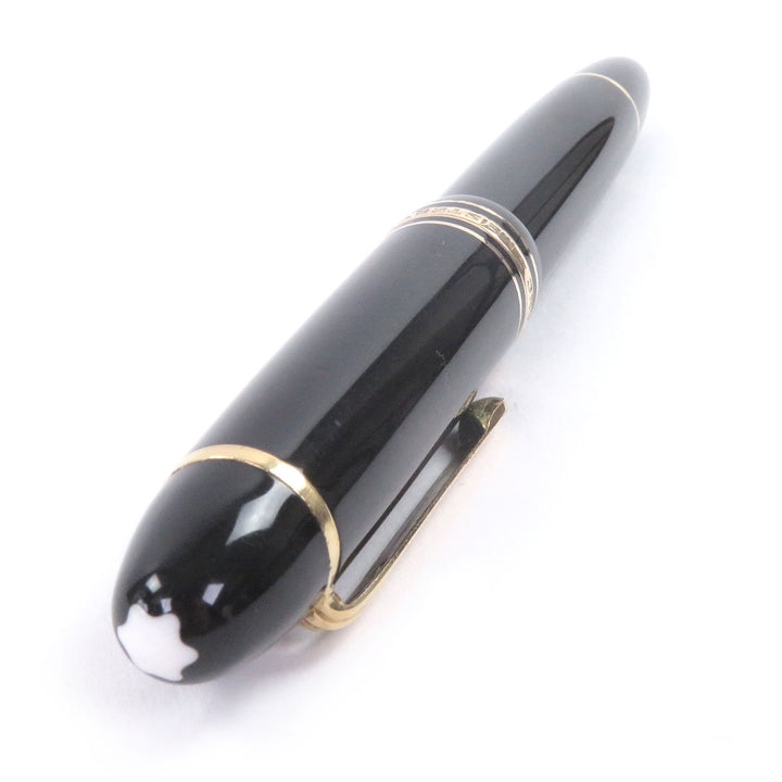 良品□MONTBLANC モンブラン マイスターシュテュック 149 ペン先18K Mニブ キャップ式 万年筆 ブラック ドイツ製 メンズ 筆記確認済