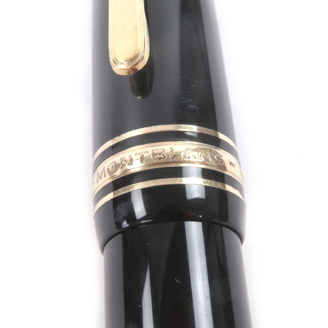 良品□MONTBLANC モンブラン マイスターシュテュック 149 ペン先18K Mニブ キャップ式 万年筆 ブラック ドイツ製 メンズ 筆記確認済