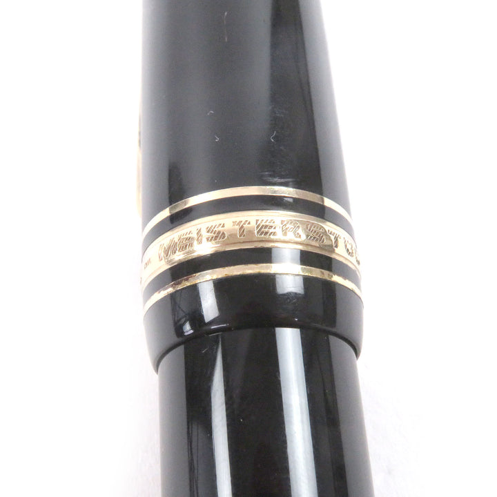 良品□MONTBLANC モンブラン マイスターシュテュック 149 ペン先18K Mニブ キャップ式 万年筆 ブラック ドイツ製 メンズ 筆記確認済