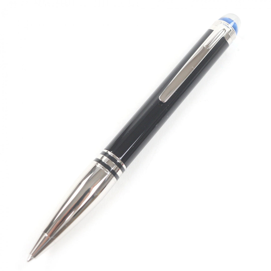 極美品□MONTBLANC スターウォーカー ドゥエ プレシャスレジン ブルードーム 新型 現行品 ボールペン ブラック シルバー ドイツ製 筆記OK