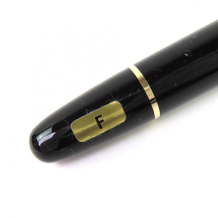 未使用品△MONTBLANC モンブラン マイスターシュテュック 145 ペン先14K Fニブ 万年筆 ブラック ゴールド 箱・保存袋付 ドイツ製 メンズ