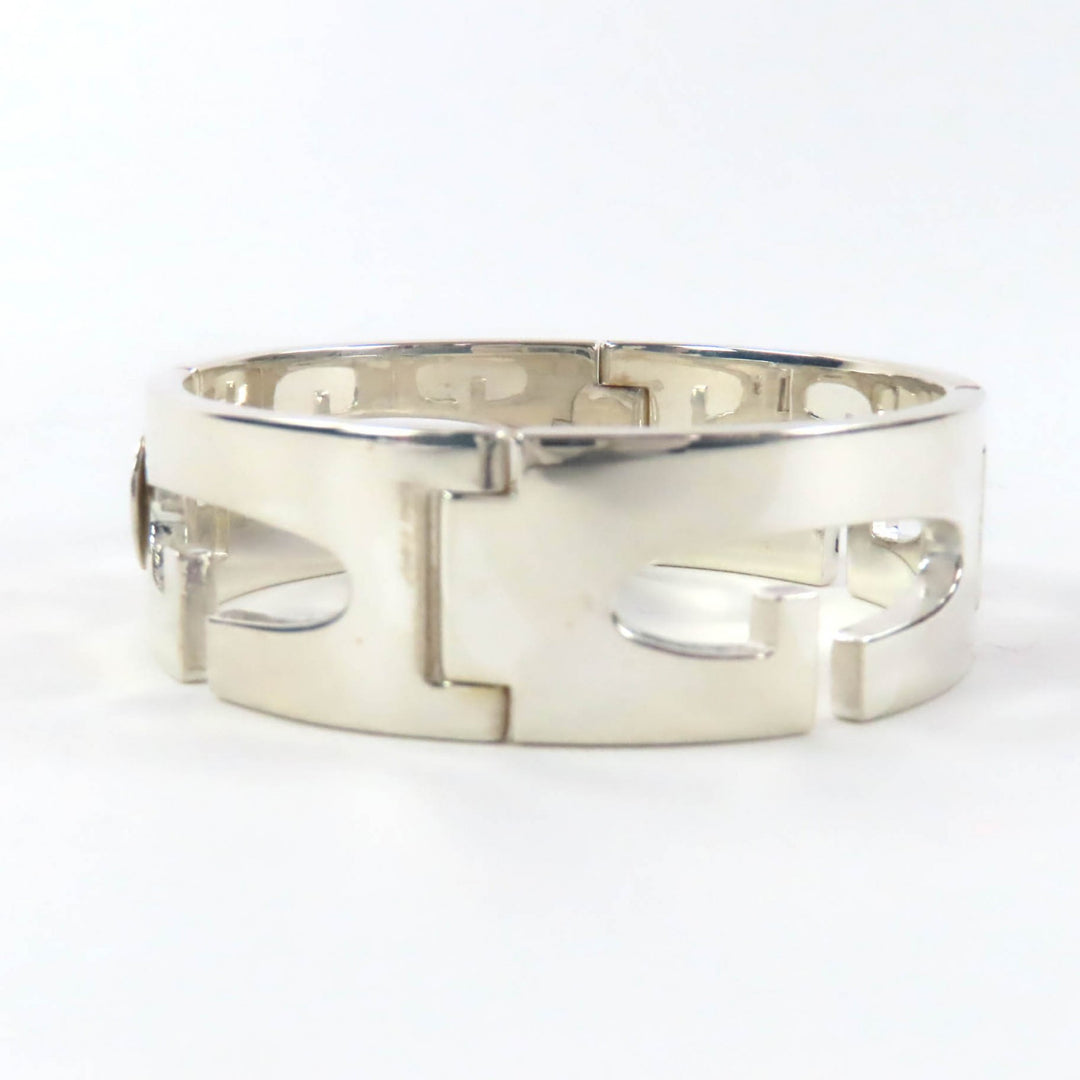 美品◇GUCCI グッチ 925 1990s-2000s オールドグッチ トム・フォード期 Gロゴ ラージ ブレスレット シルバー イタリア製 重量84.65g