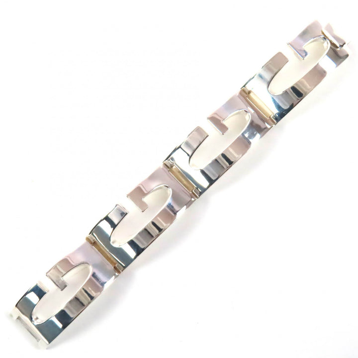 美品◇GUCCI グッチ 925 1990s-2000s オールドグッチ トム・フォード期 Gロゴ ラージ ブレスレット シルバー イタリア製 重量84.65g