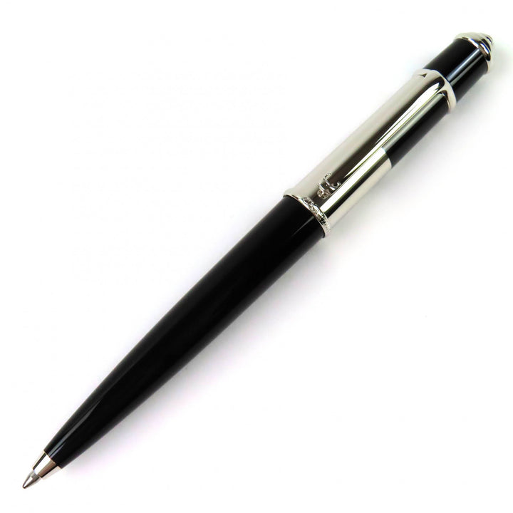 極美品△Cartier カルティエ ST180121 ディアボロ ドゥ カルティエ ロゴタイプ デコール ツイスト式 ボールペン ブラック 筆記確認済み