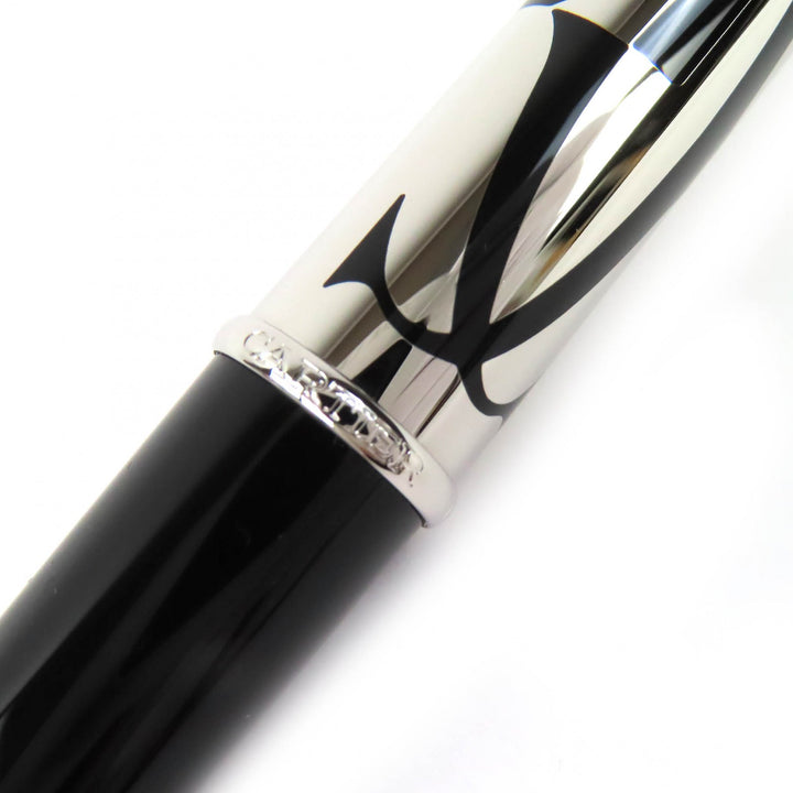 極美品△Cartier カルティエ ST180121 ディアボロ ドゥ カルティエ ロゴタイプ デコール ツイスト式 ボールペン ブラック 筆記確認済み