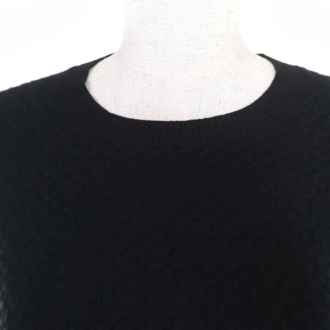 極美品☆CHANEL シャネル P75335K10778 カシミヤ ココマーク 長袖 ニット トップス ブラック 38 イタリア製 正規品 レディース