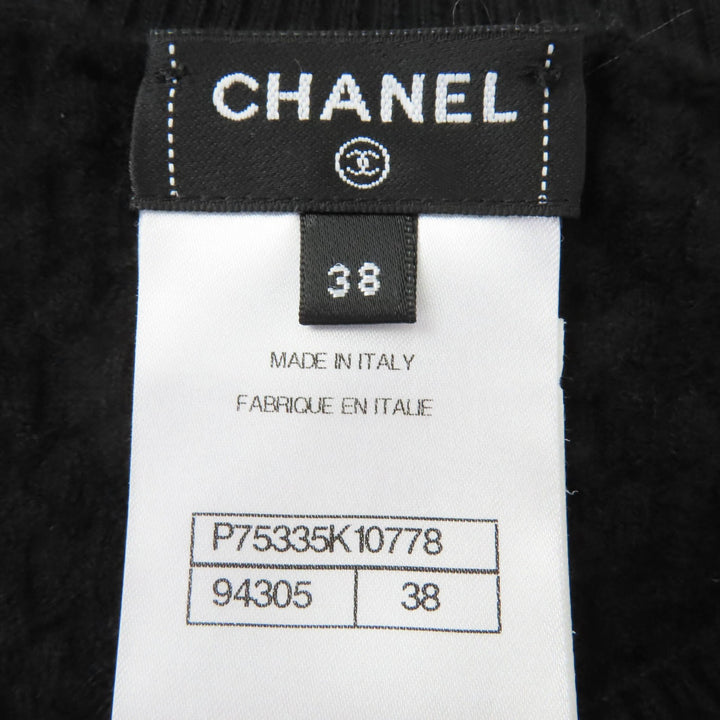 極美品☆CHANEL シャネル P75335K10778 カシミヤ ココマーク 長袖 ニット トップス ブラック 38 イタリア製 正規品 レディース