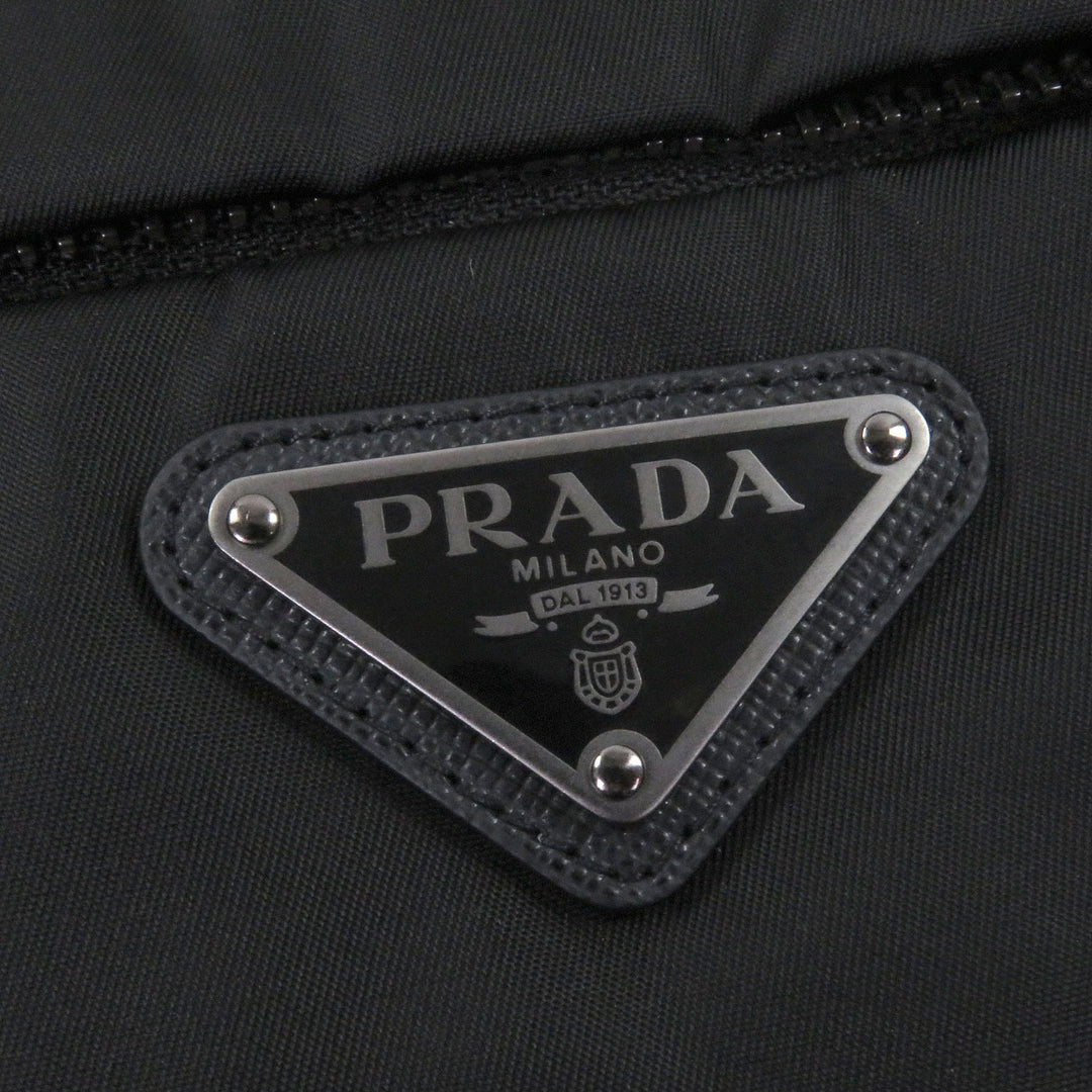 未使用品□PRADA adidas プラダ アディダス SGB937 Re-Nylon スリーストライプス トライアングルロゴ ベンチコート ブラック 48 正規品