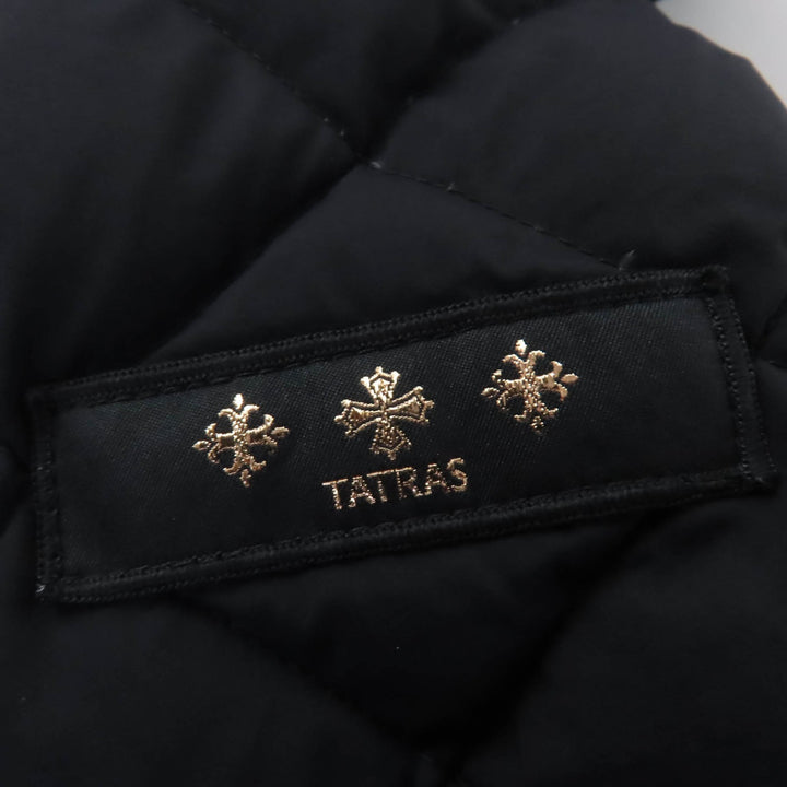 美品☆TATRAS タトラス 22AW LTSE22A4399-D PALMA ファー・フード・ベルト付 キルティングダウンコート ブラック 03 正規品 レディース