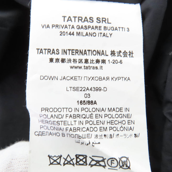 美品☆TATRAS タトラス 22AW LTSE22A4399-D PALMA ファー・フード・ベルト付 キルティングダウンコート ブラック 03 正規品 レディース