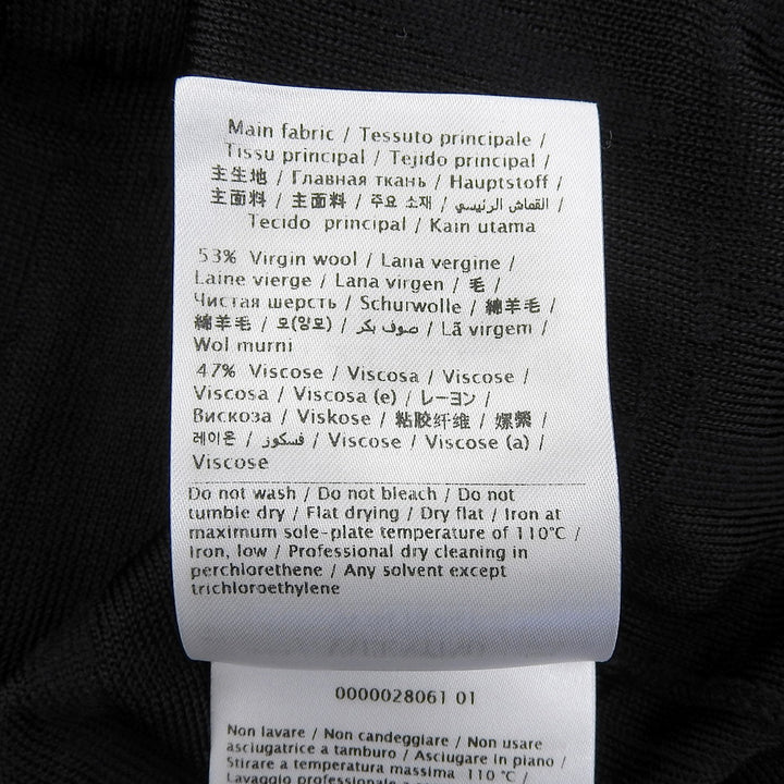 美品▲VALENTINO ヴァレンティノ VV3KC10D6LT ウール VLTNロゴ クルーネックプルオーバー ニット ブラック XL イタリア製 正規品 メンズ