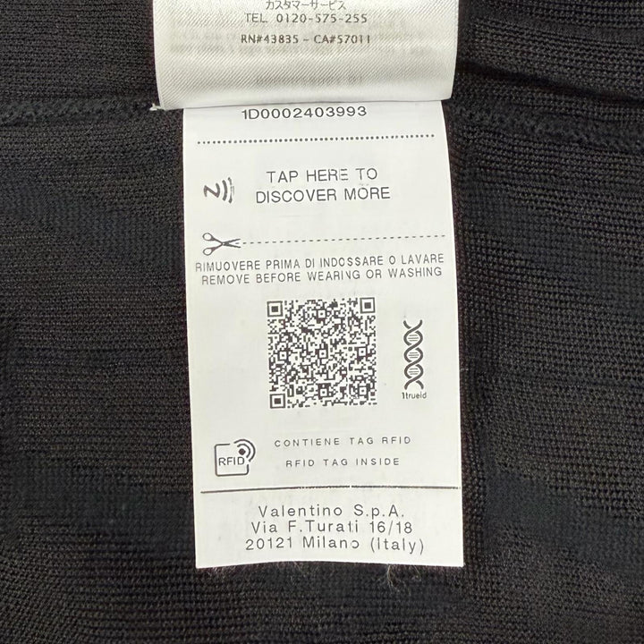 美品▲VALENTINO ヴァレンティノ VV3KC10D6LT ウール VLTNロゴ クルーネックプルオーバー ニット ブラック XL イタリア製 正規品 メンズ