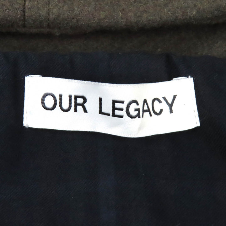 美品△OUR LEGACY アワーレガシー M4221DDO DUFFEL MOSS GREEN ABBEY MELTON ウール メルトン ダッフルコート モスグリーン 46 正規品