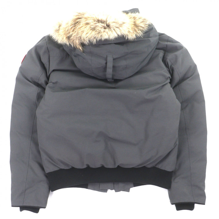 極美品▼CANADA GOOSE カナダグース 7968M BORDEN BOMBER ボーデン ボンバー ロゴワッペン ファー フード付き ダウンジャケット M 正規品
