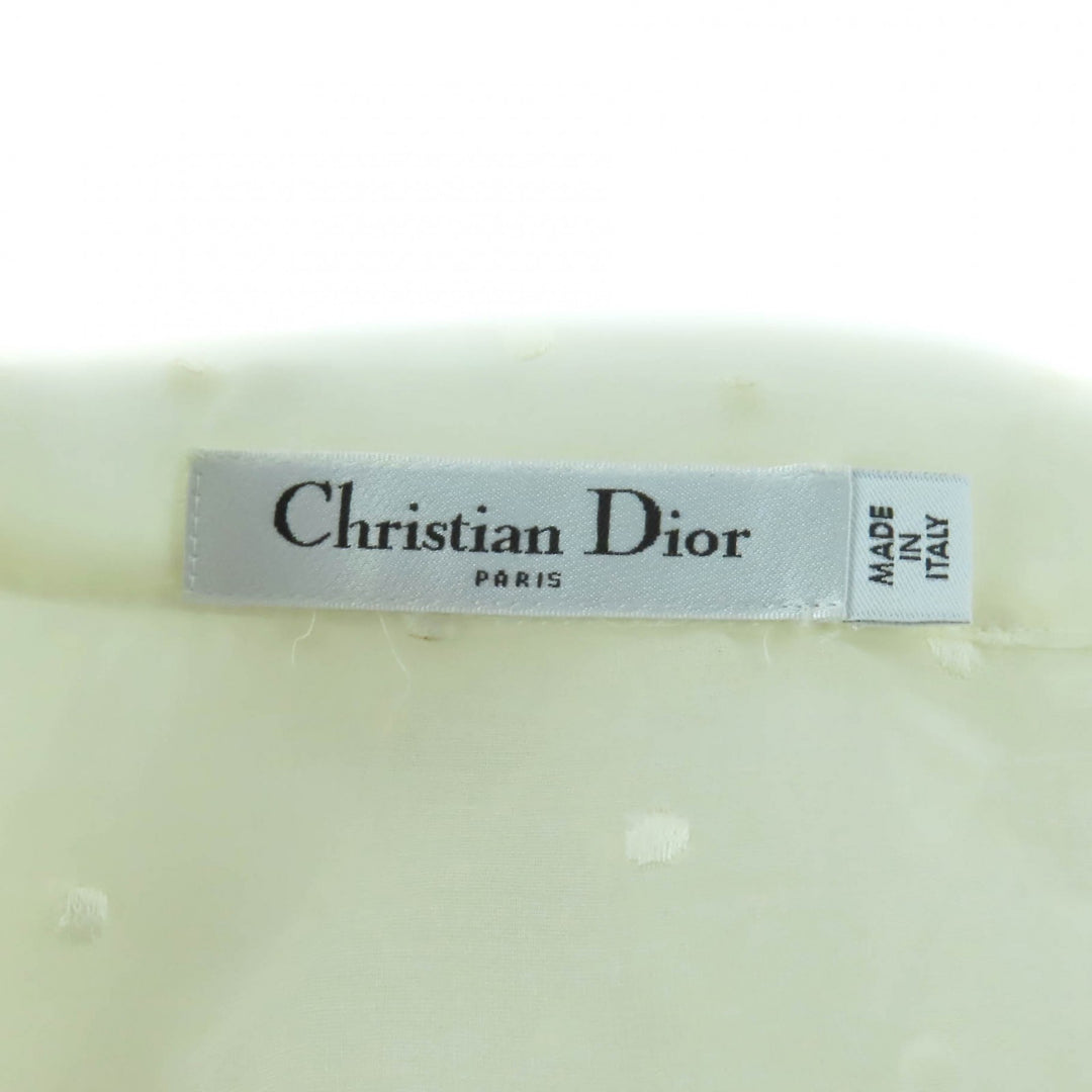 極美品★Christian Dior クリスチャンディオール 8C21329A1684 シルク100％ ドット柄 チュールスカート ロングスカート 38 伊製 正規品