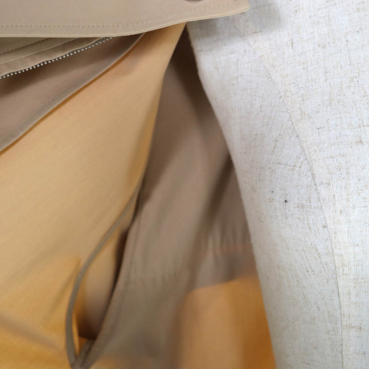 未使用品◇BURBERRY バーバリー 8052893 コットン100％ レザー使い ZIPUP ロゴ金具付き トレンチコート ベージュ 36 正規品 レディース
