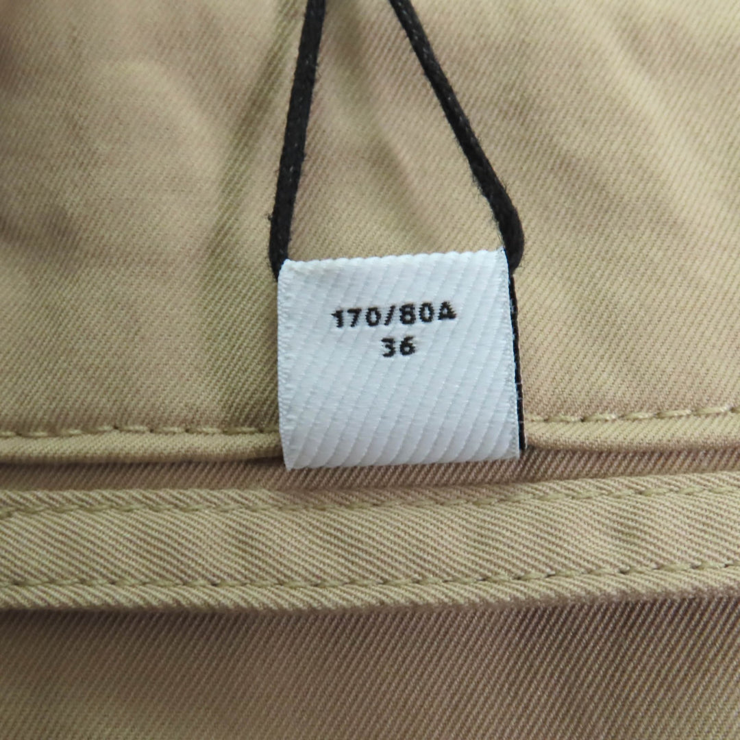 未使用品◇BURBERRY バーバリー 8052893 コットン100％ レザー使い ZIPUP ロゴ金具付き トレンチコート ベージュ 36 正規品 レディース