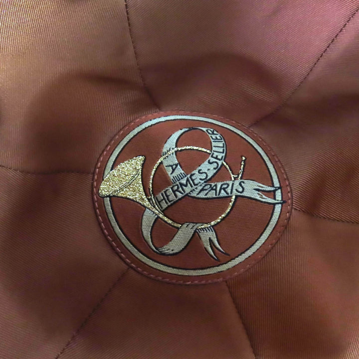 未使用品★HERMES エルメス ガブリエル シルバー金具 セリエ金具付 レザー使い ベレー帽 帽子 ブラウン 57 イタリア製 レディース