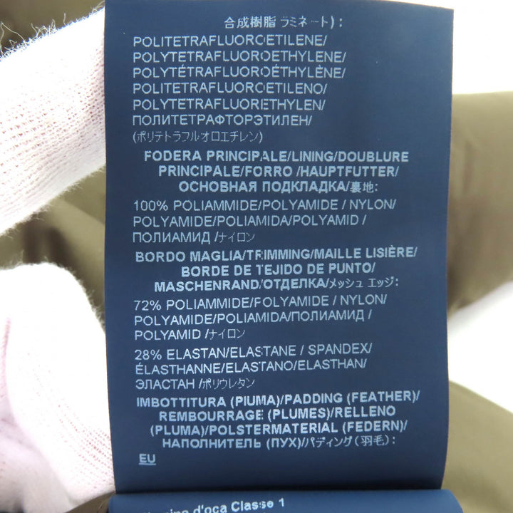 美品△Herno ヘルノ 2023年製 PI128DL Laminar ラミナー GORETEX ゴアテックス フード付き ダウンジャケット カーキ 36 正規品 レディース