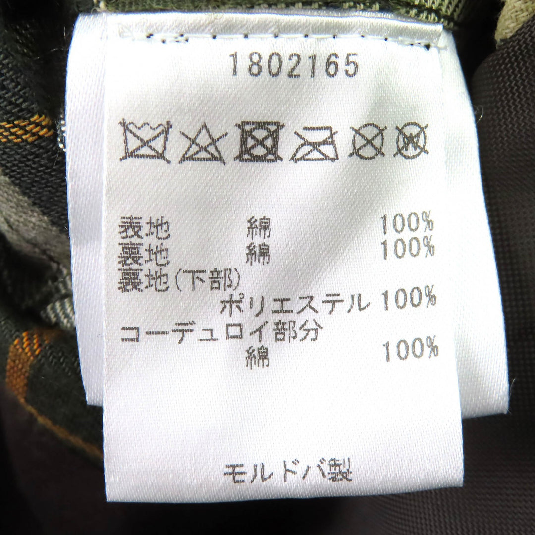 美品△Barbour バブアー NEW BURGHLEY WAX JACKET コットン100％ 裏地チェック柄 オイルド コート カーキ系 36 正規品 メンズ