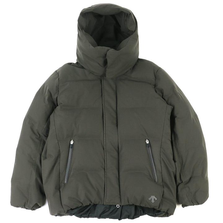 良品△DESCENTE ALLTERRAIN MIZUSAWA DOWN デサントオルテライン 水沢ダウン DOR-G9086W フード付き ダウンジャケット グレー M 正規品
